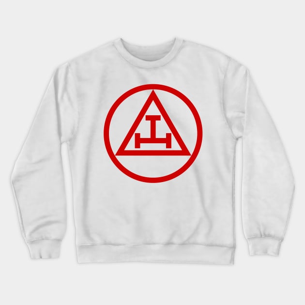 Freemasons Masonic York Rite Triple Tau in red and White Crewneck Sweatshirt by hclara23